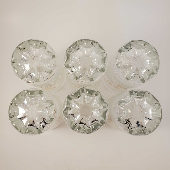 Vintage Italian Glasses Gold Wheat Motif Set of 6 - Picture 3 of 4